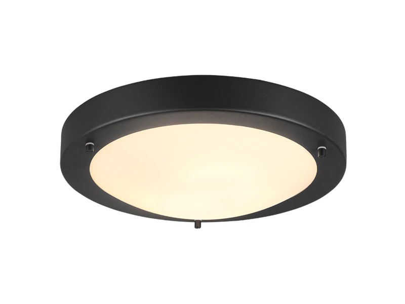 Trio Leuchten Bad Deckenleuchte CONDUS In Schwarz Mit Glas Weiß Ø 31,5cm, IP44 - Badlampen 2 Trio Leuchten Bad Deckenleuchte CONDUS In Schwarz Mit Glas Weiß Ø 31,5cm, IP44 - Badlampen – Bild 2