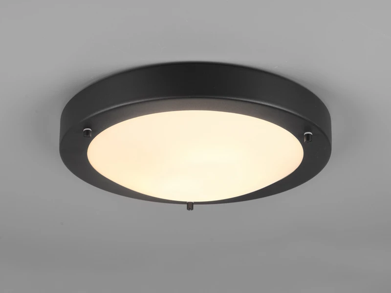 Trio Leuchten Bad Deckenleuchte CONDUS In Schwarz Mit Glas Weiß Ø 31,5cm, IP44 - Badlampen 3 Trio Leuchten Bad Deckenleuchte CONDUS In Schwarz Mit Glas Weiß Ø 31,5cm, IP44 - Badlampen – Bild 3