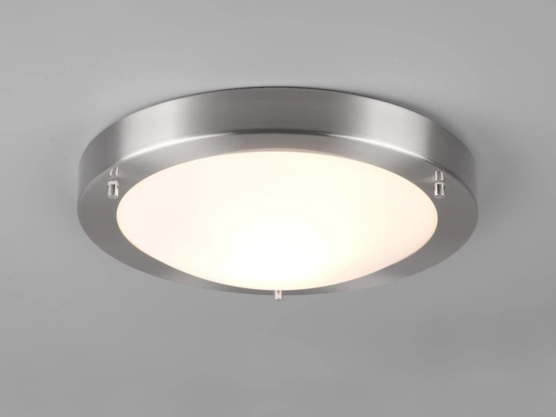 Trio Leuchten Bad Deckenleuchte CONDUS In Silber Mit Glas Opal Weiß Ø 31,5cm - Badlampen 3 Trio Leuchten Bad Deckenleuchte CONDUS In Silber Mit Glas Opal Weiß Ø 31,5cm - Badlampen – Bild 3