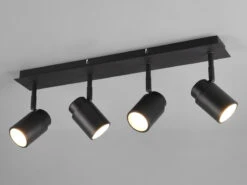 Trio Leuchten Badezimmerlampe ANGELO Deckenstrahler 4 Flammig Schwenkbar Schwarz 11 Trio Leuchten Badezimmerlampe ANGELO Deckenstrahler 4 Flammig Schwenkbar Schwarz -Licht Verkoop badezimmerlampe angelo deckenstrahler 4 flammig sc 2