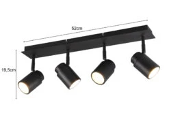 Trio Leuchten Badezimmerlampe ANGELO Deckenstrahler 4 Flammig Schwenkbar Schwarz 12 Trio Leuchten Badezimmerlampe ANGELO Deckenstrahler 4 Flammig Schwenkbar Schwarz -Licht Verkoop badezimmerlampe angelo deckenstrahler 4 flammig sc 3