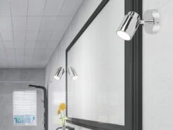 Trio Leuchten Badezimmerlampe ANGELO Wandstrahler 1 Flammig Schwenkbar In Chrom -Licht Verkoop badezimmerlampe angelo wandstrahler 1 flammig schw 4