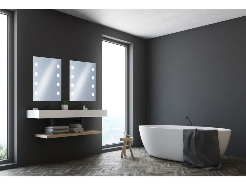 Fischer & Honsel Dimmbare LED Badezimmer Wandleuchte SPIEGEL Mit Beleuchtung, 70 X 56 Cm 3 Fischer & Honsel Dimmbare LED Badezimmer Wandleuchte SPIEGEL Mit Beleuchtung, 70 X 56 Cm – Bild 3