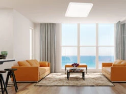 Reality Leuchten Dimmbare LED Deckenleuchte CAMILLUS Flache Badezimmerlampe 30x30cm Weiß IP44 -Licht Verkoop dimmbare led deckenleuchte camillus flache badezim 11