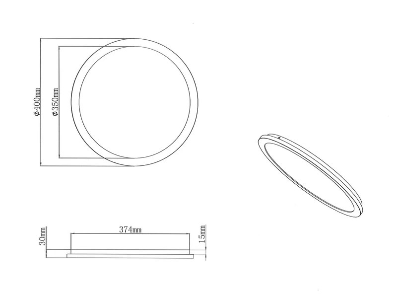 Reality Leuchten Dimmbare LED Deckenleuchte CAMILLUS Flache Badezimmerlampe Rund Ø40cm Weiß IP44 6 Reality Leuchten Dimmbare LED Deckenleuchte CAMILLUS Flache Badezimmerlampe Rund Ø40cm Weiß IP44 – Bild 6