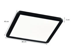 Reality Leuchten Dimmbare LED Deckenleuchte CAMILLUS Flache Badezimmerlampe 40x40cm Schwarz IP44 8 Reality Leuchten Dimmbare LED Deckenleuchte CAMILLUS Flache Badezimmerlampe 40x40cm Schwarz IP44 -Licht Verkoop dimmbare led deckenleuchte camillus flache badezim 2
