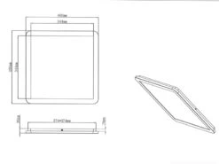 Reality Leuchten Dimmbare LED Deckenleuchte CAMILLUS Flache Badezimmerlampe 40x40cm Schwarz IP44 9 Reality Leuchten Dimmbare LED Deckenleuchte CAMILLUS Flache Badezimmerlampe 40x40cm Schwarz IP44 -Licht Verkoop dimmbare led deckenleuchte camillus flache badezim 3