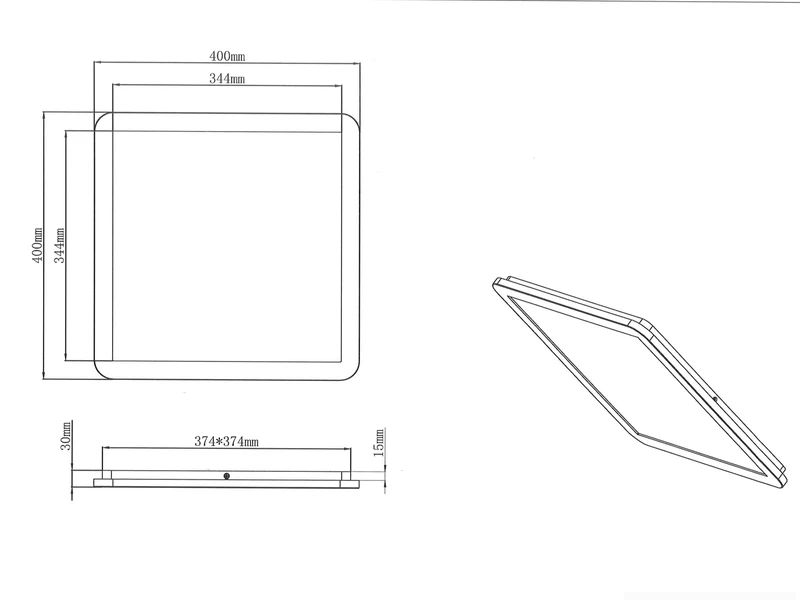 Reality Leuchten Dimmbare LED Deckenleuchte CAMILLUS Flache Badezimmerlampe 40x40cm Schwarz IP44 4 Reality Leuchten Dimmbare LED Deckenleuchte CAMILLUS Flache Badezimmerlampe 40x40cm Schwarz IP44 – Bild 4