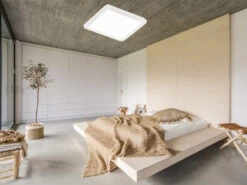 Reality Leuchten Dimmbare LED Deckenleuchte CAMILLUS Flache Badezimmerlampe 40x40cm Weiß IP44 -Licht Verkoop dimmbare led deckenleuchte camillus flache badezim 33