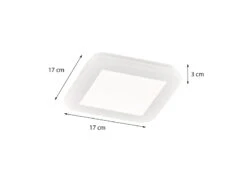 Reality Leuchten Dimmbare LED Deckenleuchte CAMILLUS Flache Badezimmerlampe 17x17cm Weiß IP44 9 Reality Leuchten Dimmbare LED Deckenleuchte CAMILLUS Flache Badezimmerlampe 17x17cm Weiß IP44 -Licht Verkoop dimmbare led deckenleuchte camillus flache badezim 49