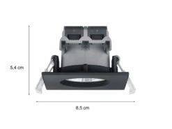 Trio Leuchten Eckiger LED Deckeneinbaustrahler 4er Set Dimmbar In Schwarz Matt, IP65 -Licht Verkoop eckiger led deckeneinbaustrahler 4er set dimmbar i 14