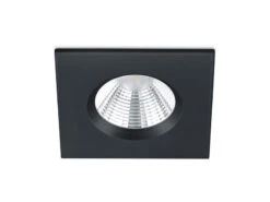 Trio Leuchten Eckiger LED Deckeneinbaustrahler 4er Set Dimmbar In Schwarz Matt, IP65 -Licht Verkoop eckiger led deckeneinbaustrahler 4er set dimmbar i 15