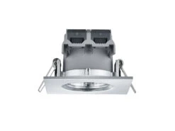 Trio Leuchten Eckiger LED Deckeneinbaustrahler 4er Set Dimmbar In Silber Chrom, IP65 -Licht Verkoop eckiger led deckeneinbaustrahler 4er set dimmbar i 5