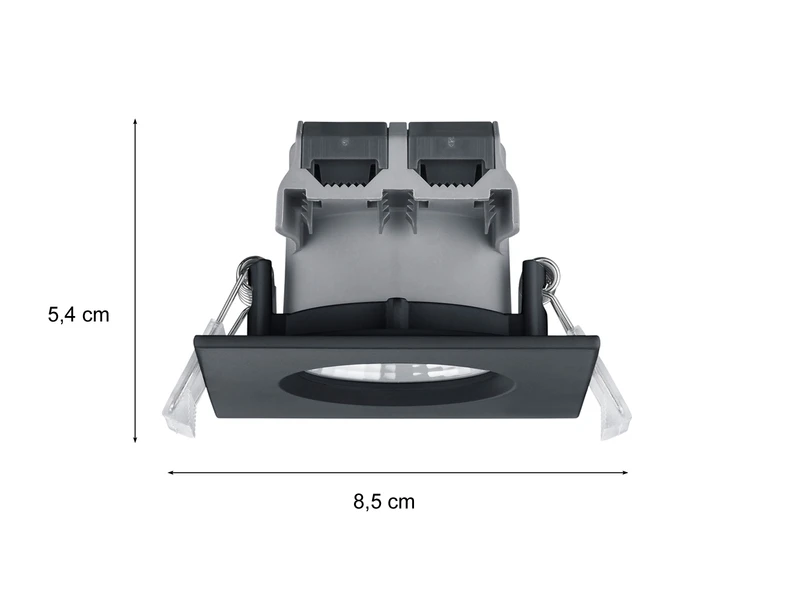 Trio Leuchten Eckiger LED Deckeneinbaustrahler ZAGROS Dimmbar In Schwarz Matt, IP65 3 Trio Leuchten Eckiger LED Deckeneinbaustrahler ZAGROS Dimmbar In Schwarz Matt, IP65 – Bild 3