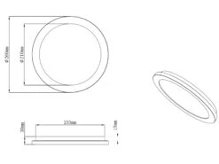 Reality Leuchten Kleine LED Deckenleuchte CAMILLUS Flache Badezimmerlampe Dimmbar Ø26cm Weiß IP44 -Licht Verkoop kleine led deckenleuchte camillus flache badezimme 11