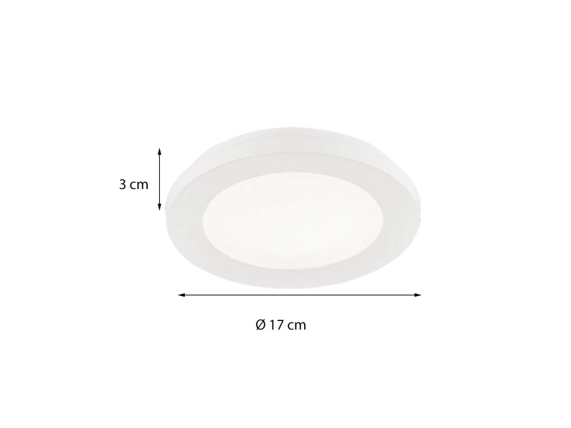 Reality Leuchten Kleine LED Deckenleuchte CAMILLUS Flache Badezimmerlampe Dimmbar Ø17cm Weiß IP44 3 Reality Leuchten Kleine LED Deckenleuchte CAMILLUS Flache Badezimmerlampe Dimmbar Ø17cm Weiß IP44 – Bild 3