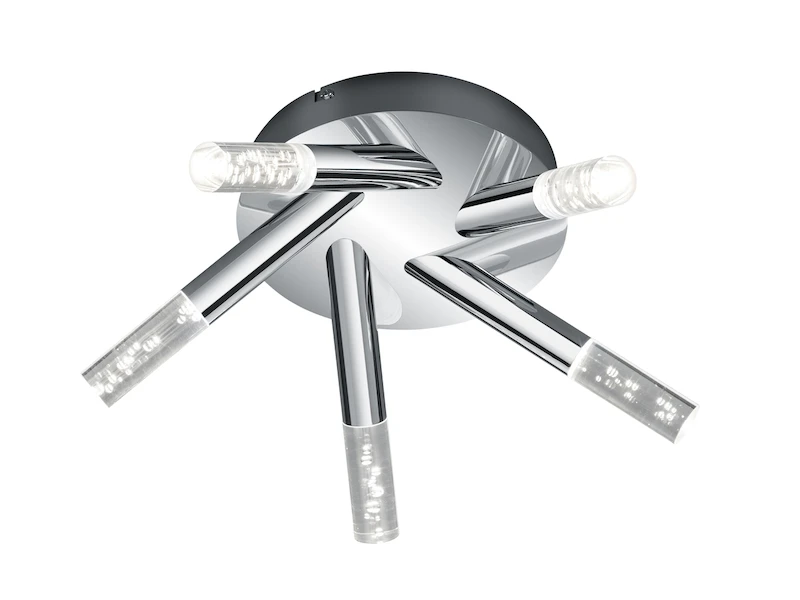 Trio Leuchten LED BAD Deckenleuchte BOLSA, Chrom, Acryl Transparent Klar, Ø 41 Cm 2 Trio Leuchten LED BAD Deckenleuchte BOLSA, Chrom, Acryl Transparent Klar, Ø 41 Cm – Bild 2