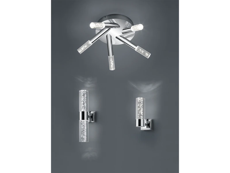 Trio Leuchten LED BAD Deckenleuchte BOLSA, Chrom, Acryl Transparent Klar, Ø 41 Cm 4 Trio Leuchten LED BAD Deckenleuchte BOLSA, Chrom, Acryl Transparent Klar, Ø 41 Cm – Bild 4