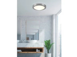 Trio Leuchten LED Bad Deckenleuchten In Chrom Mit Glas Opal Weiß Ø 31,5cm - Badlampen -Licht Verkoop led bad deckenleuchten in chrom mit glas opal weis 4