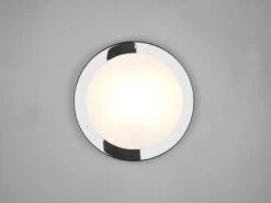 Trio Leuchten LED Bad Deckenleuchten In Chrom Mit Glas Opal Weiß Ø 31,5cm - Badlampen -Licht Verkoop led bad deckenleuchten in chrom mit glas opal weis 6