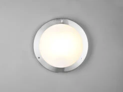 Trio Leuchten LED Bad Deckenleuchten In Silber Mit Glas Opal Weiß Ø 31,5cm - Badlampen -Licht Verkoop led bad deckenleuchten in silber mit glas opal wei 6