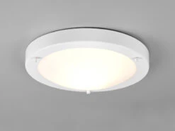 Trio Leuchten LED Bad Deckenleuchten In Weiß Mit Glas Opal Weiß Ø 31,5cm - Badlampen -Licht Verkoop led bad deckenleuchten in weiss mit glas opal weis 2
