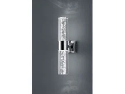 Trio Leuchten LED BAD Wandleuchte BOLSA Up-/Down Light Chrom Acryl Transparent Höhe 30cm