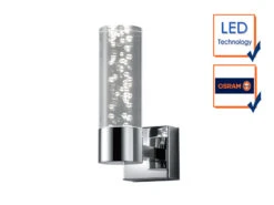 Trio Leuchten LED BAD Wandleuchte BOLSA Up- Light Chrom Acryl Transparent, Höhe 17cm -Licht Verkoop led bad wandleuchte bolsa up light chrom acryl tra 2