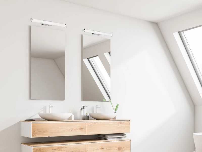 Trio Leuchten LED Bad Wandleuchte MATTIMO Mit Schalter Chrom 60cm - Spiegelleuchte 6 Trio Leuchten LED Bad Wandleuchte MATTIMO Mit Schalter Chrom 60cm - Spiegelleuchte – Bild 6