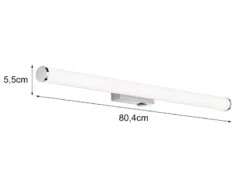 Trio Leuchten LED Bad Wandleuchte MATTIMO Mit Schalter Chrom 80cm - Spiegelleuchte -Licht Verkoop led bad wandleuchte mattimo mit schalter chrom 80c 3
