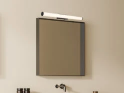 Trio Leuchten LED Bad Wandleuchte MATTIMO Mit Schalter Schwarz 60cm - Spiegelleuchte -Licht Verkoop led bad wandleuchte mattimo mit schalter schwarz 6 6