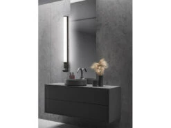 Trio Leuchten LED Bad Wandleuchte PIERA Mit Steckdose Schwarz 79cm - Spiegelleuchte -Licht Verkoop led bad wandleuchte piera mit steckdose schwarz 79 5