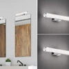 Trio Leuchten LED Bad Wandleuchten 2er Set Mit Schalter Chrom 40cm - Spiegelleuchte