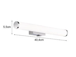 Trio Leuchten LED Bad Wandleuchten 2er Set Mit Schalter Chrom 40cm - Spiegelleuchte -Licht Verkoop led bad wandleuchten 2er set mit schalter chrom 40 3