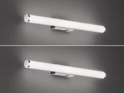 Trio Leuchten LED Bad Wandleuchten 2er Set Mit Schalter Chrom 60cm - Spiegelleuchte -Licht Verkoop led bad wandleuchten 2er set mit schalter chrom 60 2