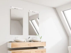 Trio Leuchten LED Bad Wandleuchten 2er Set Mit Schalter Chrom 60cm - Spiegelleuchte -Licht Verkoop led bad wandleuchten 2er set mit schalter chrom 60 5