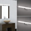 Trio Leuchten LED Bad Wandleuchten 2er Set Mit Schalter Chrom 80cm - Spiegelleuchte