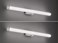 Trio Leuchten LED Bad Wandleuchten 2er Set Mit Schalter Chrom 80cm - Spiegelleuchte -Licht Verkoop led bad wandleuchten 2er set mit schalter chrom 80 2