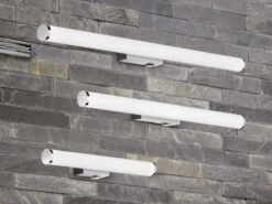 Trio Leuchten LED Bad Wandleuchten 2er Set Mit Schalter Chrom 80cm - Spiegelleuchte -Licht Verkoop led bad wandleuchten 2er set mit schalter chrom 80 8