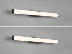 Trio Leuchten LED Bad Wandleuchten 2er Set Mit Schalter Schwarz 60cm - Spiegelleuchte -Licht Verkoop led bad wandleuchten 2er set mit schalter schwarz 1 2