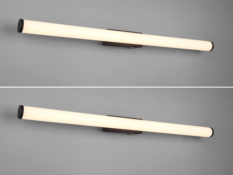 Trio Leuchten LED Bad Wandleuchten 2er Set Mit Schalter Schwarz 80cm - Spiegelleuchte 3 Trio Leuchten LED Bad Wandleuchten 2er Set Mit Schalter Schwarz 80cm - Spiegelleuchte – Bild 3