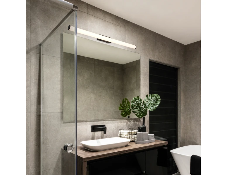 Trio Leuchten LED Bad Wandleuchten 2er Set Mit Schalter Schwarz 80cm - Spiegelleuchte 7 Trio Leuchten LED Bad Wandleuchten 2er Set Mit Schalter Schwarz 80cm - Spiegelleuchte – Bild 7