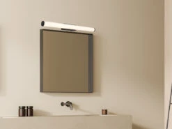 Trio Leuchten LED Bad Wandleuchten 2er Set Mit Schalter Schwarz 60cm - Spiegelleuchte -Licht Verkoop led bad wandleuchten 2er set mit schalter schwarz 1 6