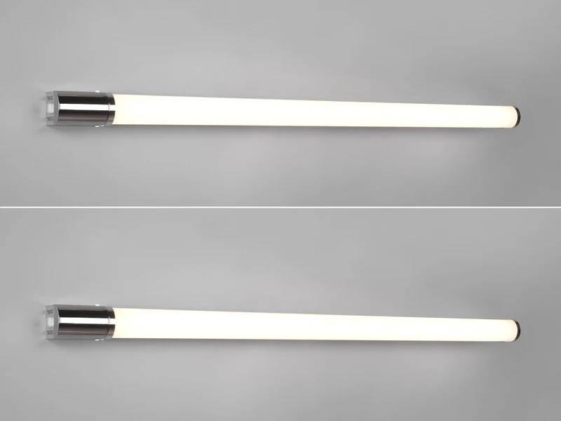 Trio Leuchten LED Bad Wandleuchten 2er Set Mit Steckdose Chrom 119cm - Spiegelleuchte 3 Trio Leuchten LED Bad Wandleuchten 2er Set Mit Steckdose Chrom 119cm - Spiegelleuchte – Bild 3