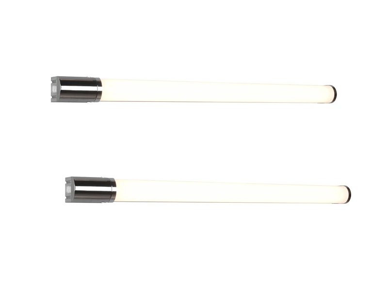 Trio Leuchten LED Bad Wandleuchten 2er Set Mit Steckdose Chrom 79cm - Spiegelleuchte 2 Trio Leuchten LED Bad Wandleuchten 2er Set Mit Steckdose Chrom 79cm - Spiegelleuchte – Bild 2