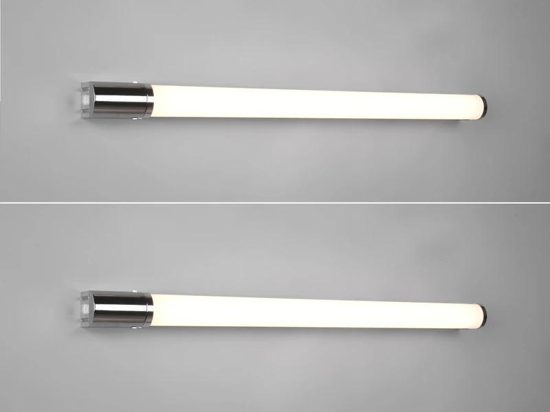 Trio Leuchten LED Bad Wandleuchten 2er Set Mit Steckdose Chrom 79cm - Spiegelleuchte 3 Trio Leuchten LED Bad Wandleuchten 2er Set Mit Steckdose Chrom 79cm - Spiegelleuchte – Bild 3