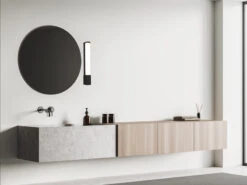 Trio Leuchten LED Bad Wandleuchten 2er Set Mit Steckdose Schwarz 41,5cm - Spiegelleuchte -Licht Verkoop led bad wandleuchten 2er set mit steckdose schwarz 16