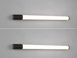 Trio Leuchten LED Bad Wandleuchten 2er Set Mit Steckdose Schwarz 79cm - Spiegelleuchte -Licht Verkoop led bad wandleuchten 2er set mit steckdose schwarz 24