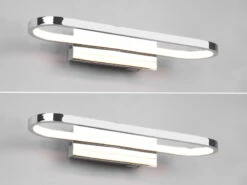 Trio Leuchten LED Badezimmer Wandleuchte 2er Set In Chrom, Breite 40cm - Spiegelleuchte -Licht Verkoop led badezimmer wandleuchte 2er set in chrom breite 2