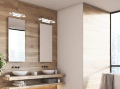 Trio Leuchten LED Badezimmer Wandleuchte 2er Set In Chrom, Breite 40cm - Spiegelleuchte